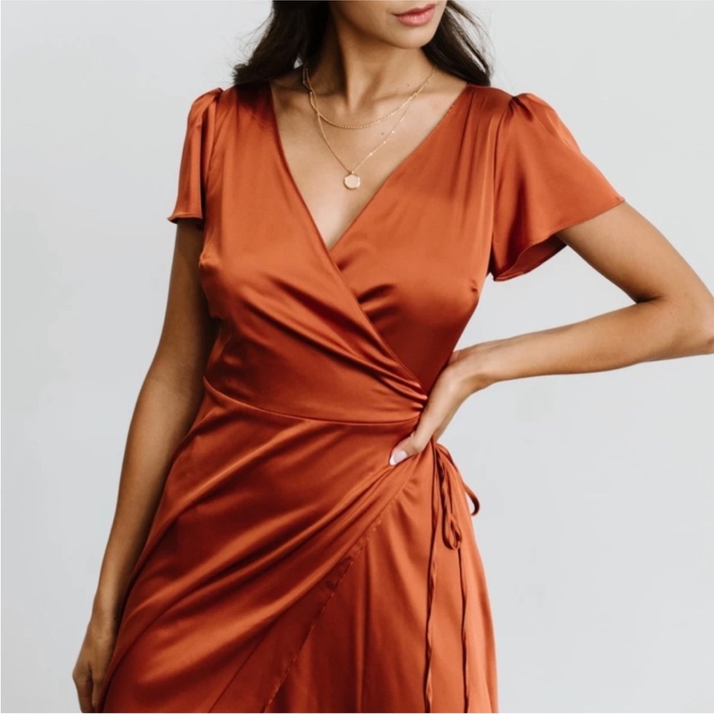 Baltic Born Copper Krystal True Wrap Dress